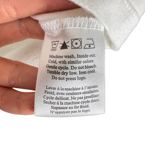 Harley Davidson White Long Sleeve Bedazzled Cotton Blend Logo Edgy Baby Tee - Picture 11 of 11